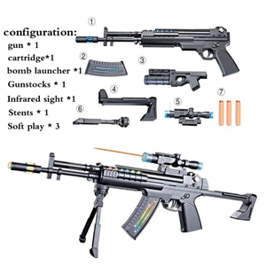 تفنگ اسباب بازی الکتریکی با گلوله های نرم و مادون قرمز ELECTRIC SUBMACHINE GUN_اسباب بازی